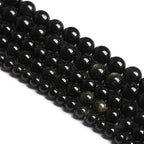 12MM 32PCS Natural Stone Golden Obsidian Loose Spacer Beads for Jewelry Making DIY Bracelet