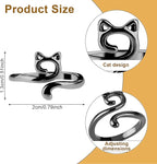 YUXIANLB 4pcs Knitting Crochet Loop Ring for Fingers Metal Open Yarn Guide Crochet Rings Adjustable Braided Faster Knitting Thimbles Holders Accessories for Crochet Mother Grandma Gifts (4Black)