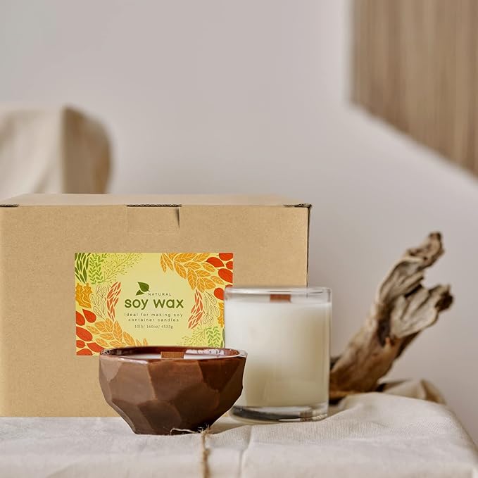 Pure Soy Wax Flakes,DIY Soft Candle,Natural Soy Wax for Candle Making 10 lb Bag