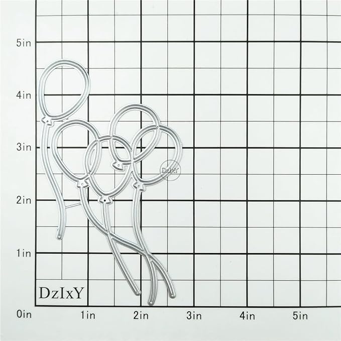 DzIxY 5 Balloons Metal Cutting Dies for Card Making Kit Embossing Paper Die Cuts Set Scrapbook Stencils Supplies Machine Templates