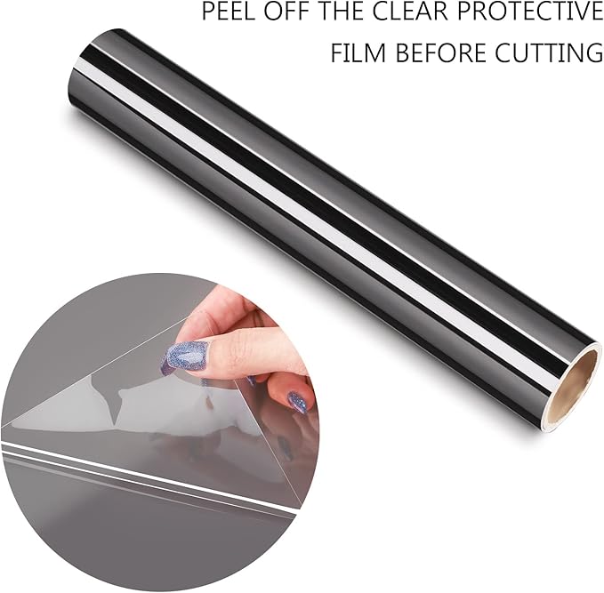 TECKWRAP Space Gray Chrome Vinyl Wrap Metallic Permanent Adhesive Vinyl 1ftx5ft