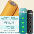 SMART&CASUAL 15" x 450" (37.5') Kraft Paper Roll for Art Craft Supplies Gift Wrapping Moving Packing Kids Painting Drawing Paint Easel Poster Chart Paper (Orange, 15" W x 450" L (37.5'))