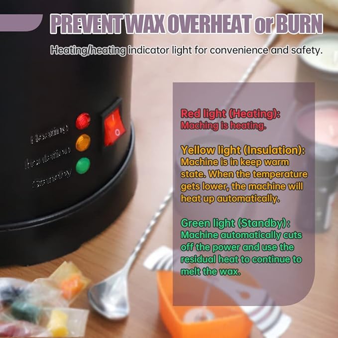 TOAUTO 16Lbs Large Wax Melter for Candle Making, Electric Wax Melting Container Holds 16Lbs Melted Wax with Heating Core Spout & Bottom Design for Commercial Candle Business