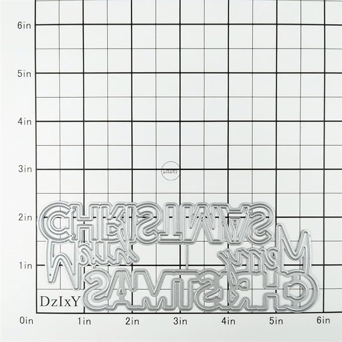DzIxY Merry Christmas Words Metal Cutting Dies for Card Making Kit Embossing Paper Die Cuts Set Scrapbook Stencils Supplies Machine Templates
