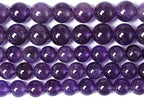 8mm 45pcs Natural Amethyst AAAAA Purple Crystal Quartz Beads Gemstones Round Stone Beads for Jewelry Making DIY Women's Bracelet Necklace Earrings