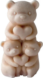 Cylinder Animal Molds Bear Candle & Resin Mold - Resin Casting Silicone Molds for Home Decor & Candle Making Wave Spiral Mold