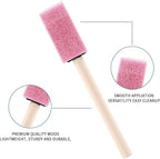 1" Foam Paint Brushes - 100 Pack, 1-Inch Painting Sponges - Premium Foam Brushes - Lightweight & Durable - Sponge Brush Ideal for Painting, Crafting, Acrylics, Stains, Varnishes (Pink)