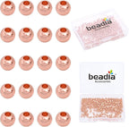 Rose Gold Plated Round Spacer Beads 3mm 300pcs for Jewelry Making Findings Non Tarnish