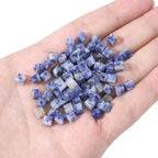 Natural Blue Sodalite Square Stone Beads 4x4mm 85pcs Cube Loose Semi Gemstone Beads for Jewelry Making Design