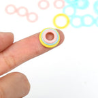 Hilsayum 240PCS Round Knitting Stitch Rings Plastic Crochet Stitch Markers with 10 Grid Storage Box Sewing Accessories