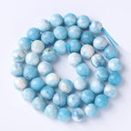 6MM 60PCS Natural Blue Larimar Gemstone Crystal Beads for Jewelry Making DIY Bracelet