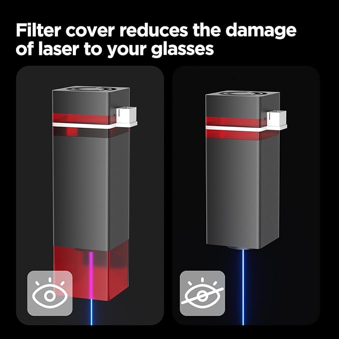 Acmer S1 Laser Engraver Machine, 2.5W(2500mW) High Precision Laser Cutter and Diode Laser Engraving Machine, 130x130mm Working Area for Wood and Metal, DIY Laser Engraver