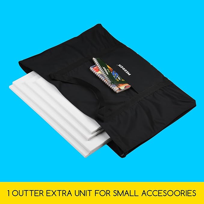 MEEDEN Soft Art Portfolio Bag: 18 x 24 Inch Black Art Canvas Portfolio Case - Waterproof 600D Oxford Carrying Storage Case for Artwork, Poster, Sketching, and Drawing