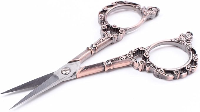BIHRTC Vintage Plum Blossom Clouds Sewing Scissors for Embroidery, Sewing, Craft, Art Work & Everyday Use - Pack of 2,1pc Per Design