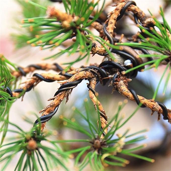 YEQIN 12 Gauge Aluminum Wire, 105 Feet 2mm Bendable Metal Craft Wire for Sculpting, Armature, Jewelry Making, Floral Making, Doll Making, Modelling, Crafting, Bonsai Training (Black)