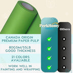 SMART&CASUAL 15" x 450" (37.5') Kraft Paper Roll for Art Craft Supplies Gift Wrapping Moving Packing Kids Painting Drawing Paint Easel Poster Chart Paper (Medium Green, 15" W x 450" L (37.5'))