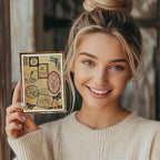 GLOBLELAND Vintage Flower Stamp Clear Stamps for DIY Scrapbooking Butterfly Postmark Silicone Stamp Seals Transparent Stamps for Cards Making Photo Album Journal Home Decoration 8.27×5.83inch