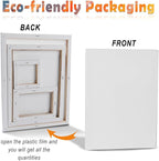 24 Pack Canvases for Painting with 4"x4", 5"x7", 8"x10", 9"x12", 11"x14", 12"x16", Round Canvas with 12"x12", 8"x8", 3 of Each, Painting Canvas for Oil & Acrylic Paint.