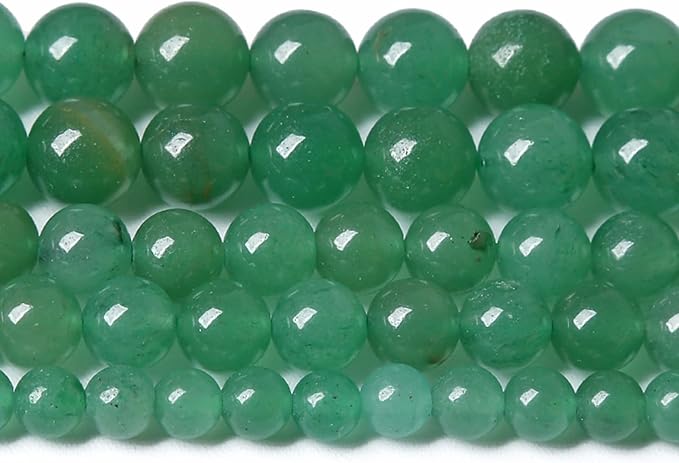 160PCS 4MM Natural Stone Green Aventurine Gemstone Loose Beads for Jewelry Making DIY Bracelet