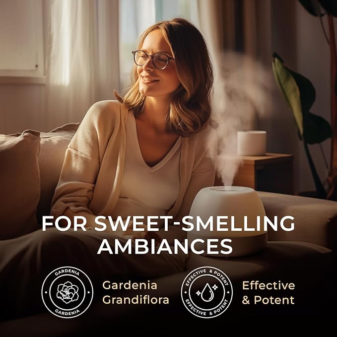 Gya Labs Gardenia Essential Oil - 0.34 Fl Oz - for Hair, Skin, Diffuser, Aromatherapy & DIY Candle Making Scent