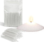 Pearled Candle Cotton Wicks 100-Pack for Sand Candles Making - 2Inch Metal-Free and Lead-Free Refill Sand Wax Wick for Candle Making DIY (White)