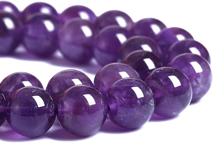8MM 46PCS Natural Stone Purple Amethyst Crystal AAA Grade Quartz Beads for Jewelry Making DIY Bracelet