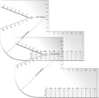 Copkim 2 Pack Boxed Bag Making Template Acrylic Template Patchwork Ruler Sewing Tools Set for Beginners Curve Notion Bag Zip Pocket DIY Sewing
