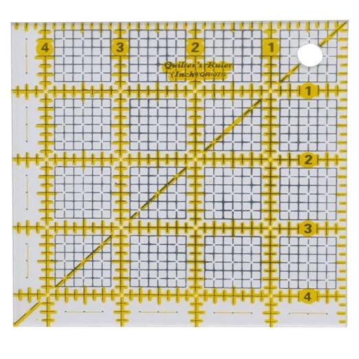 HONEYSEW 4PCS Square Set Quilting Ruler Acrylic Sewing Templates for Quilting and Sewing 2.5”, 4.5”, 6.5” and 9.5”
