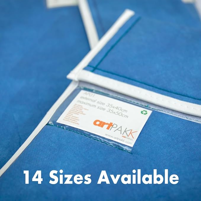 Art Bags (AP08-52" x 63") - Strong • Shock-Absorbent • Reusable • Non-Toxic • Waterproof • Acid-Free Lining - Long-Term Art Storage + Shipping + Protection Solution (Color May Vary)