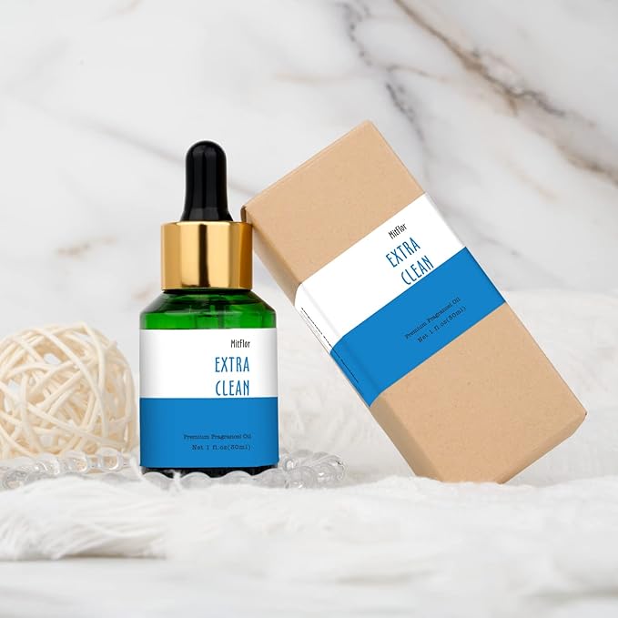 Extra Clean Fragrance Oil, MitFlor Single Scented Oil, Large Size Premium Grade Fragrance Oil for Soap & Candle Making, Aromatherapy Oil, Fresh Scent for Home Fragrance, 30ml