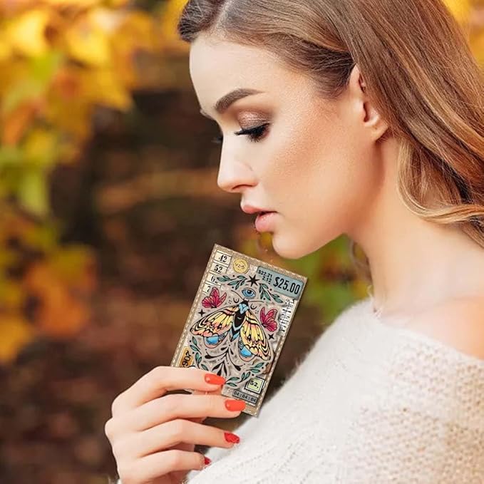 CHGCRAFT Moth Flowers Clear Stamps Moon Phase Silicone Stamps Craft Stamps for Journaling Card Making DIY Scrapbooking Handmade Photo Album Notebook