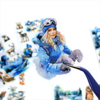 Winter Pre-Cut Journal Sticker Book for Junk Journaling, Transparent PET White Snow Landscape Stickers for Scrapbook Supplies, Scrapbooking, Collage, Planners, Bujo, 20 Sheets