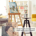 GOTIDEAL Stretched Canvas, 11x14 Inch Set of 7, Primed White - 100% Cotton Artist Canvas Boards for Painting, Acrylic Pouring, Oil Paint Dry & Wet Art Media