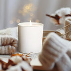 8 OZ Thick Candle Jars for Making Candles 15 Pcs, White Empty Jars with Wood Lids for Candle Making, Sample Container,Matte White