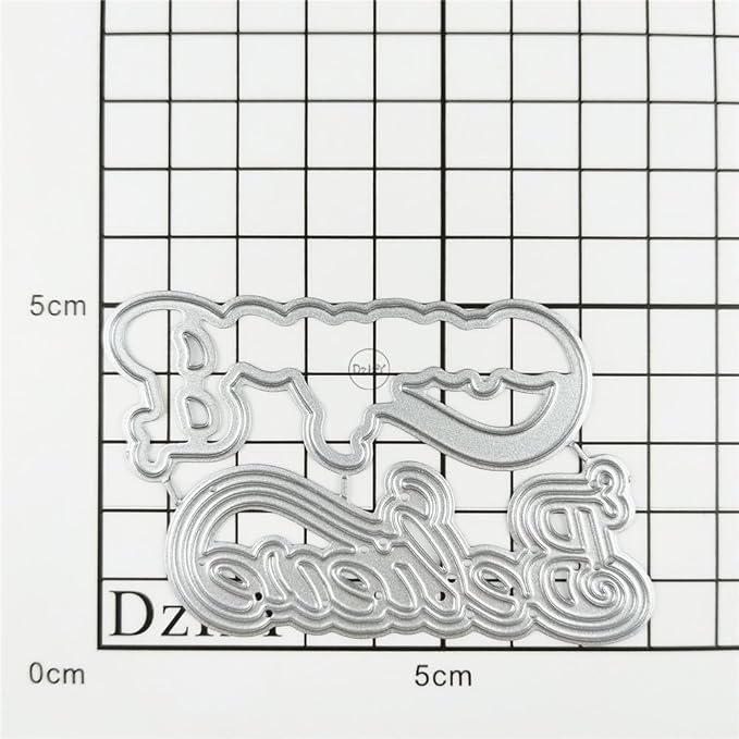DzIxY Shadow Christmas Greetings Metal Cutting Dies for Card Making Kit Embossing Paper Die Cuts Set Scrapbook Stencils Supplies Machine Templates
