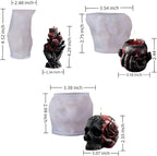 Snake Skull Silicone Mold, Cylinder Candle Mold with Coiling Snake for Halloween Candle Making, Resin, Clay Craft, Aromatherapy Gypsum, Home Decor (Bone Hand 3-Piece Set)