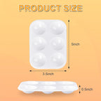 100 Pcs White Plastic Paint Palette 6 Well Watercolor Palette Paint Palettes Craft Paint Trays Finger Painting Tray Rectangular Plastic Paint Tray for DIY Art Painting Watercolor Craft