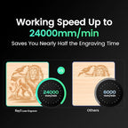 Longer RAY5 New Upgrade Laser Engraver, Laser Cutter 10W Output Power, Engraving Speed Up to 24,000 mm/min, 3.5” Color Touch Screen, App Offline Control, DIY Engraver Tool for Metal/Glass/Wood