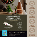 Gya Labs Cedarwood Essential Oil - 0.34 Fl Oz - for Hair, Skin, Diffuser, Aromatherapy & DIY Candle Making Scent
