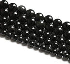 6MM 60PCS Natural Stone Black Obsidian Gemstone Loose Beads for Jewelry Making DIY Bracelet 1 Strand