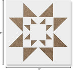 Starburst Quilt Block Stencil - Mylar Stencil, Durable for Crafting Beautiful Home Accents, Quilt Stencil