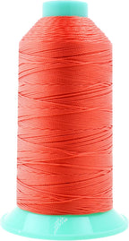 Mandala Crafts Bonded Nylon Thread Coral Heavy Duty Sewing Threads - 415 YDs Size 346 210D T350 Tex 350 Thread for Leather Jeans Weaving Outdoor Marine Upholstery Threads