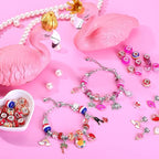 AIPRIDY 150 Pieces Charm Bracelet Making Kit,Unicorn Mermaid Crafts Gifts Set Can Inspires Imagination and Creativity,Jewelry Making Kit Perfect Gifts for Girls 5-12 Years Old (150 Pieces)