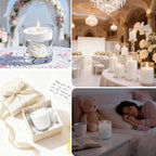 Aufien Candle Sand with Wicks,21.4 Oz Pearled Candle, DIY Bead Powder Sand Wax Making kit Refillable Non Toxic for Handmade, Wedding and Halloween Christmas Decorations White Fresh Lemon Scented