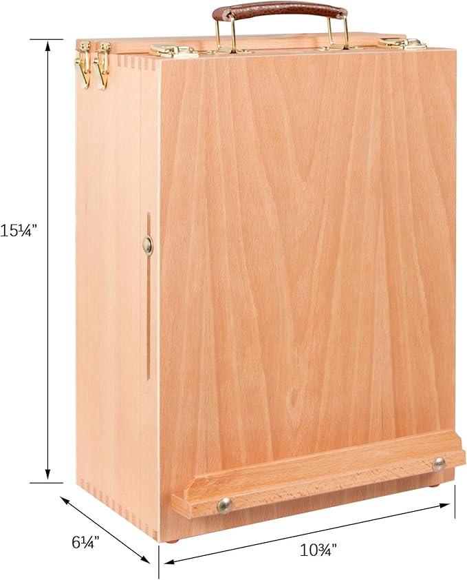 Kuyal Art Supplies Box Easel Sketchbox Painting Storage Box-Adjustable Design with Large 2-Drawer