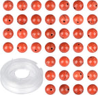 Natural Stone Beads Red Jasper Round Genuine Stone Beading Loose Gemstone Hole Size 1mm DIY Charm Smooth Beads for Bracelets Necklaces Earrings 6mm 200pcs (Red Jasper 6mm)