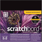 Ampersand Art Supply Scratch Art Panel: Museum Series Scratchbord, 1/8 Inch Flat Profile, 8" x 8"