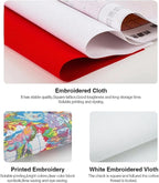 Funart Stamped Cross Stitch Kits for Beginners Full Range of Cross Stitching Preprinted Embroidery Kits for Adults, 11CT Embroidery Pattern Needlepoint Kits-Abstract Forest Wolf 18x18 inch