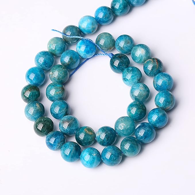90PCS 4mm AAA Natural Blue Apatite Stone Beads Gemstone Round Loose Spacer Beads for Jewelry Making DIY Bracelet Necklace 15"