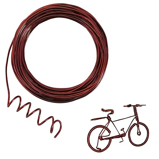 32.8 Feet Red Aluminum Craft Wire, 9 Gauge 3mm Thickness Sculpting Wire, Armature Wire for Sculpting, Bendable Metal Craft Wire for Making Dolls Skeleton DIY Crafts